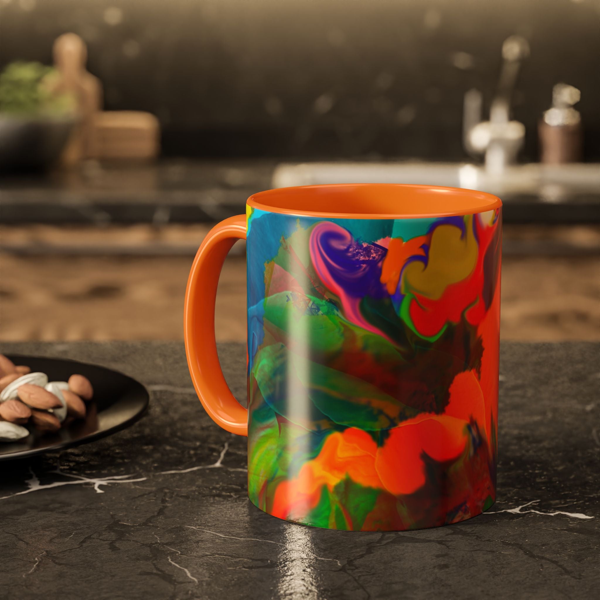 Boho  Color Flow Ceramic Mug (11oz & 15oz)