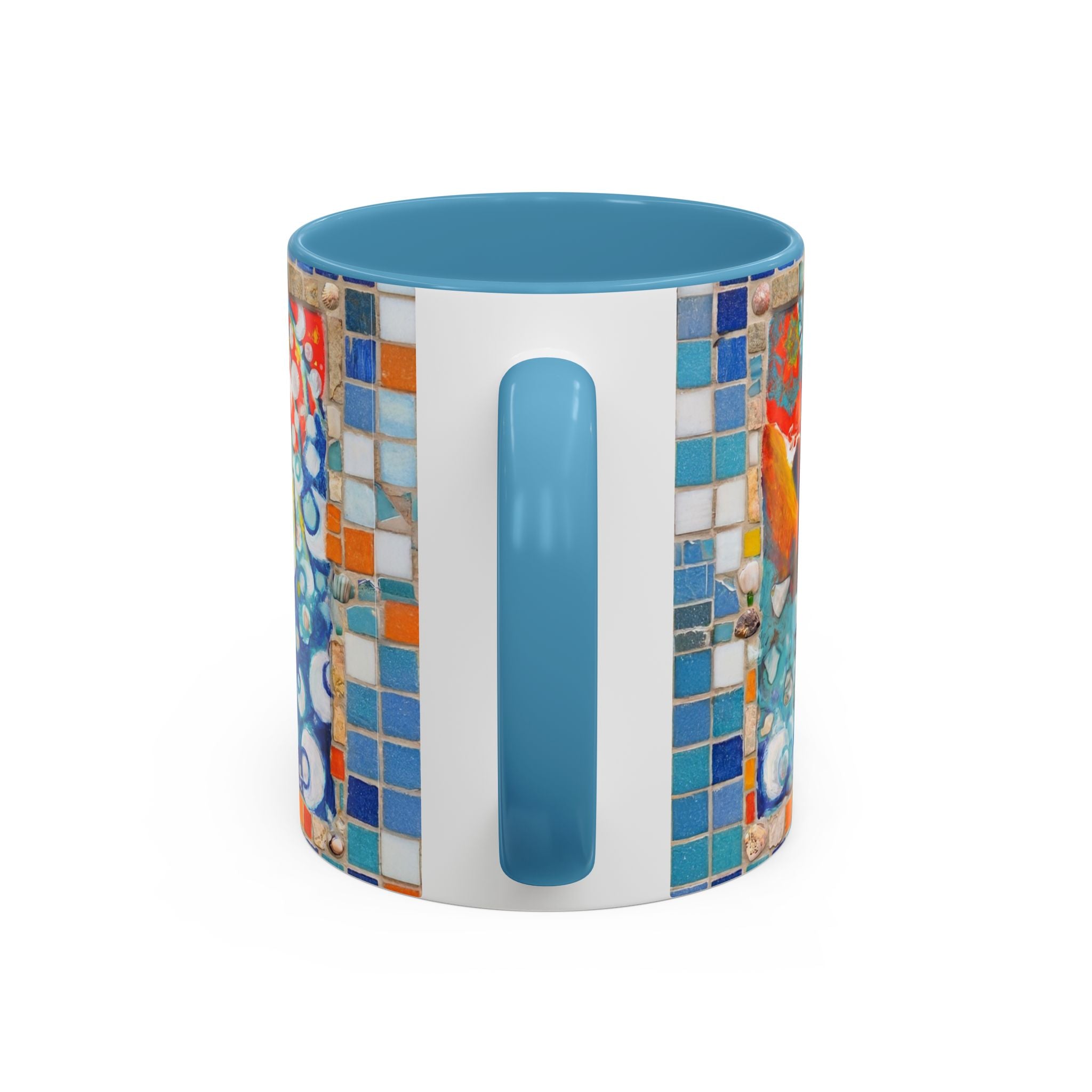 Ocean Sunrise Art Coffee Mug — Colorful Waves Accent Ceramic Mug (11/15oz)