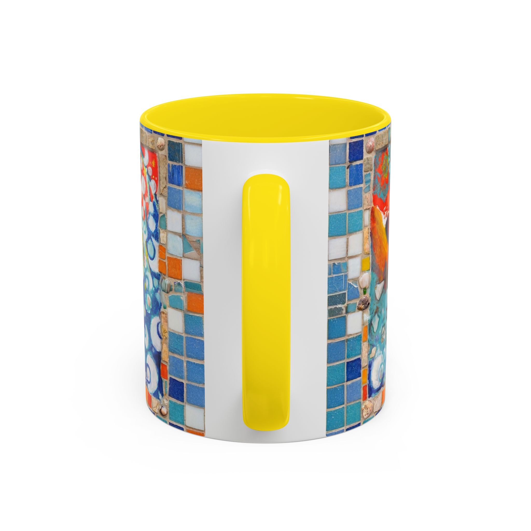 Ocean Sunrise Art Coffee Mug — Colorful Waves Accent Ceramic Mug (11/15oz)