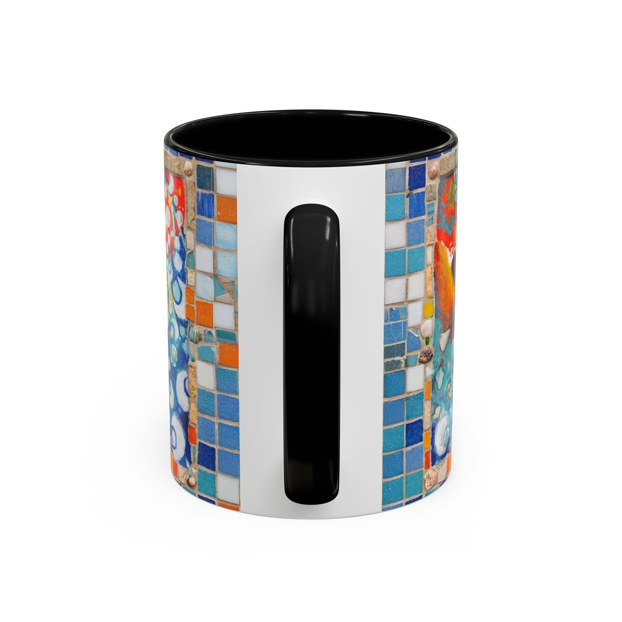 Ocean Sunrise Art Coffee Mug — Colorful Waves Accent Ceramic Mug (11/15oz)
