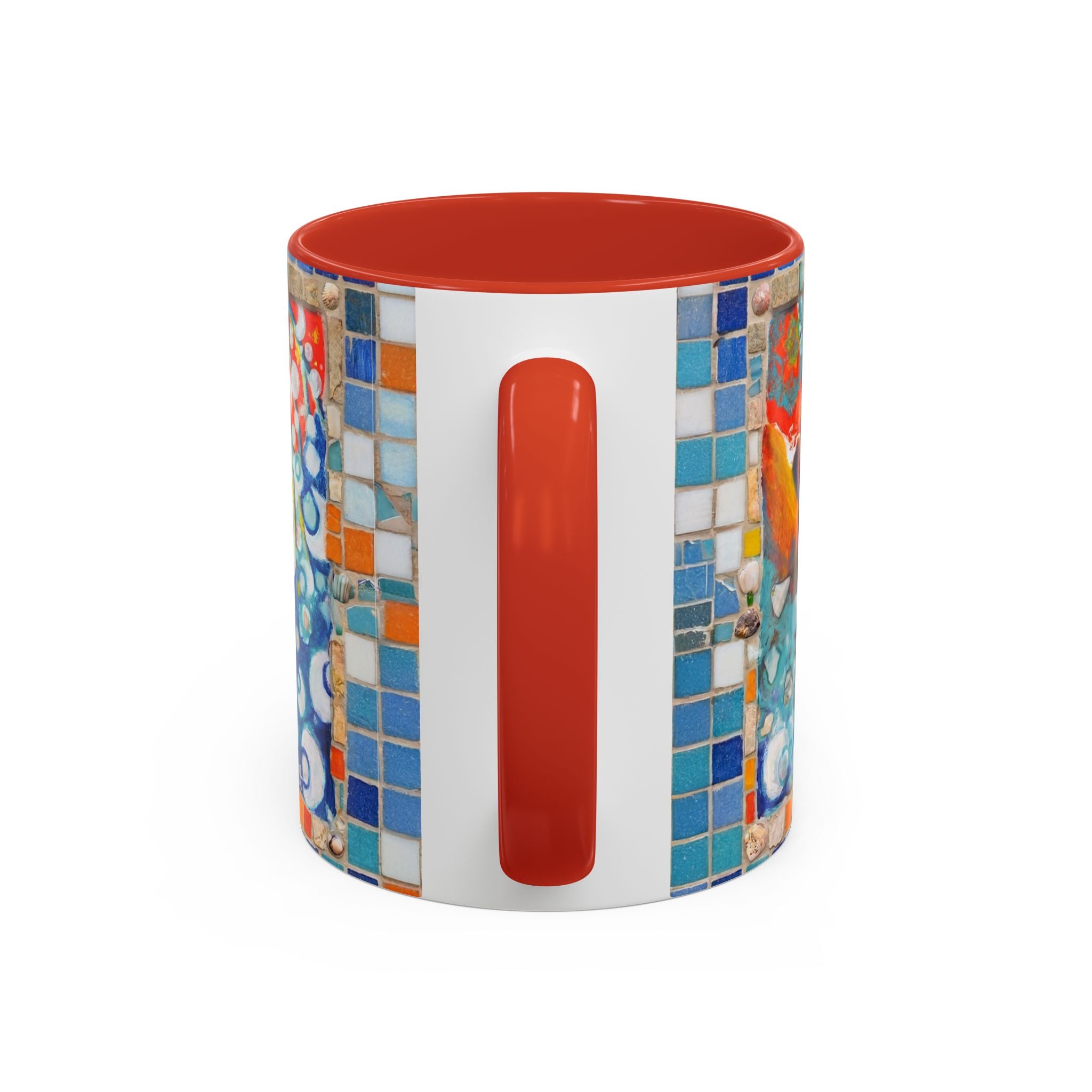 Ocean Sunrise Art Coffee Mug — Colorful Waves Accent Ceramic Mug (11/15oz)