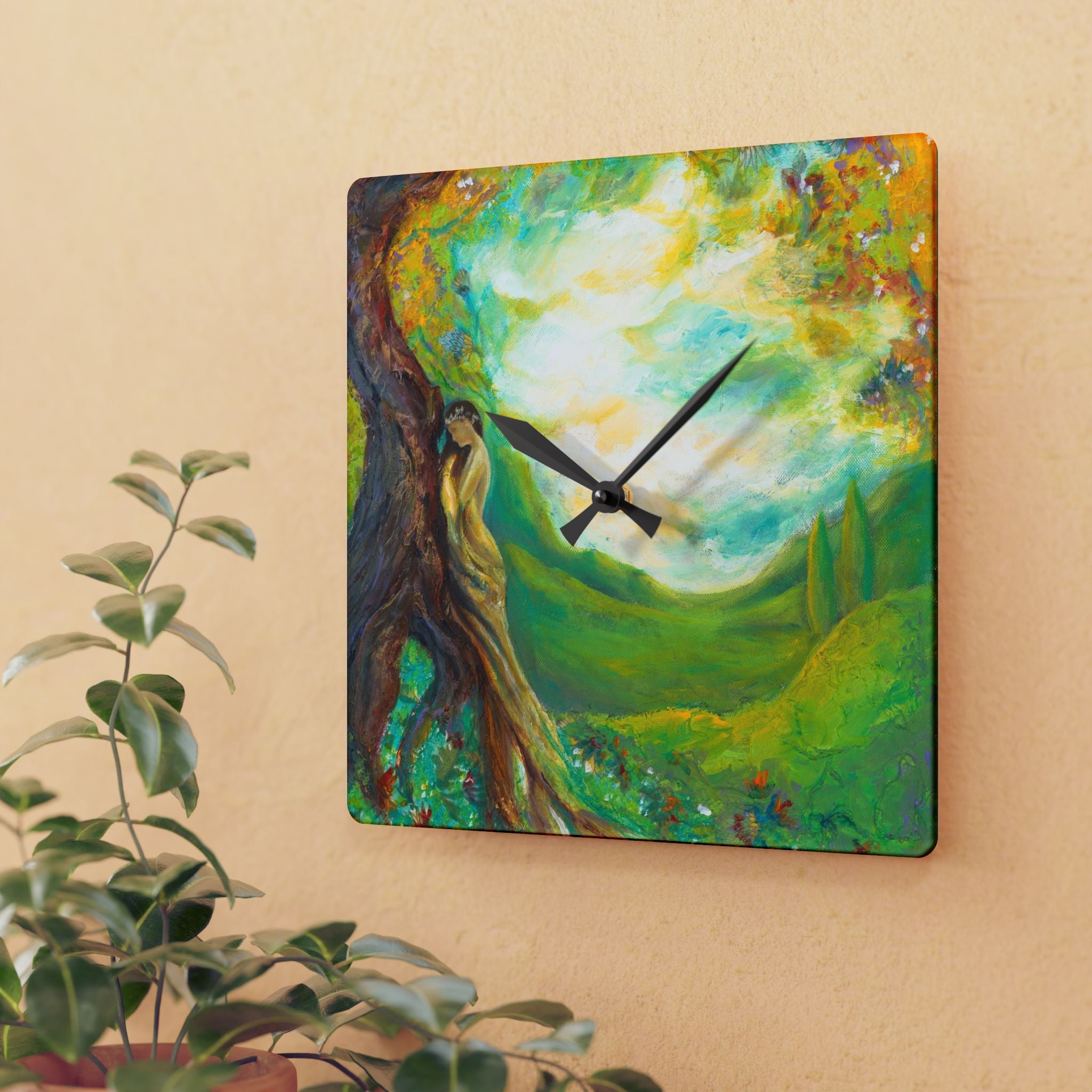 Acrylic Wall Clock - Under the Tree