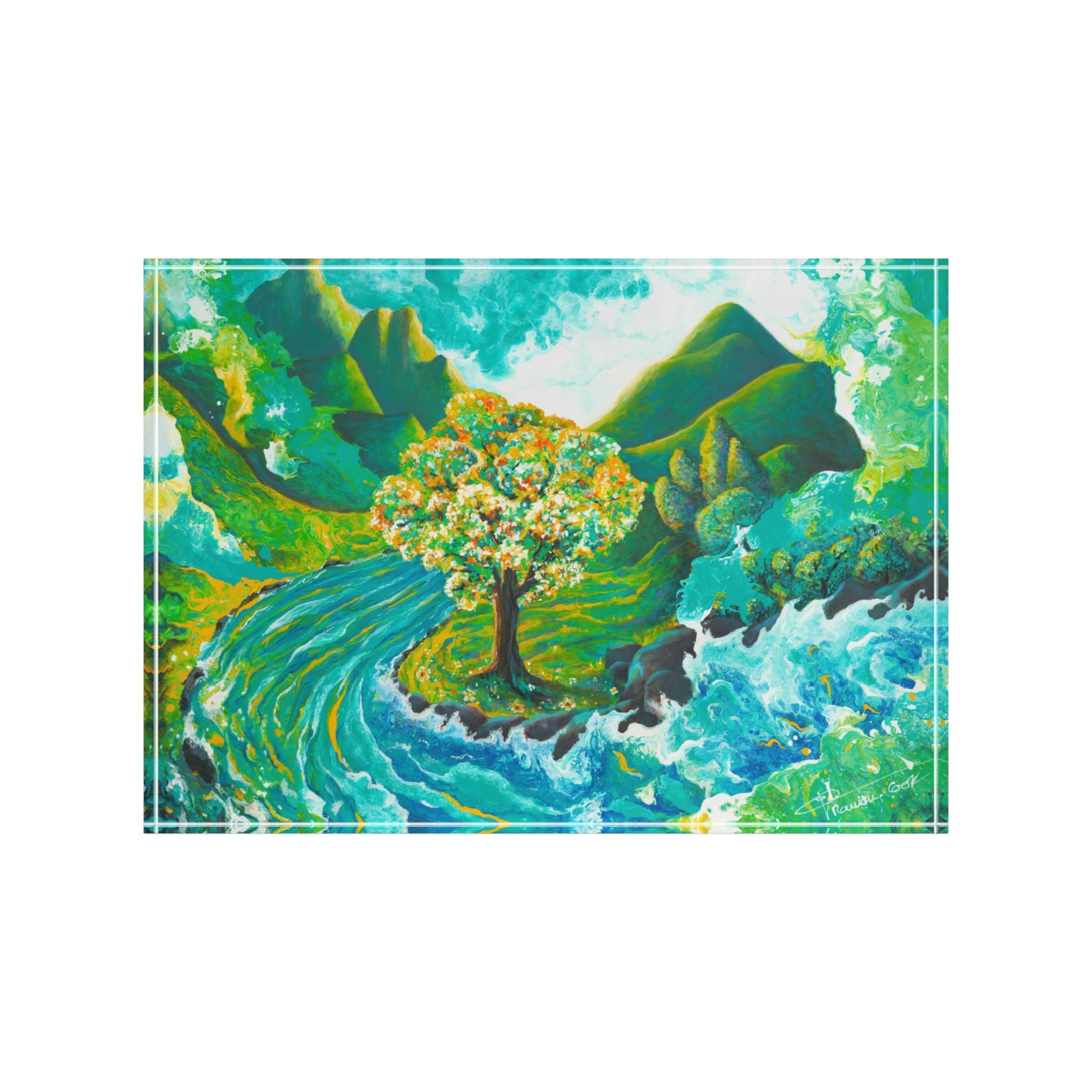 Hawaii garden of Life Acrylic Block