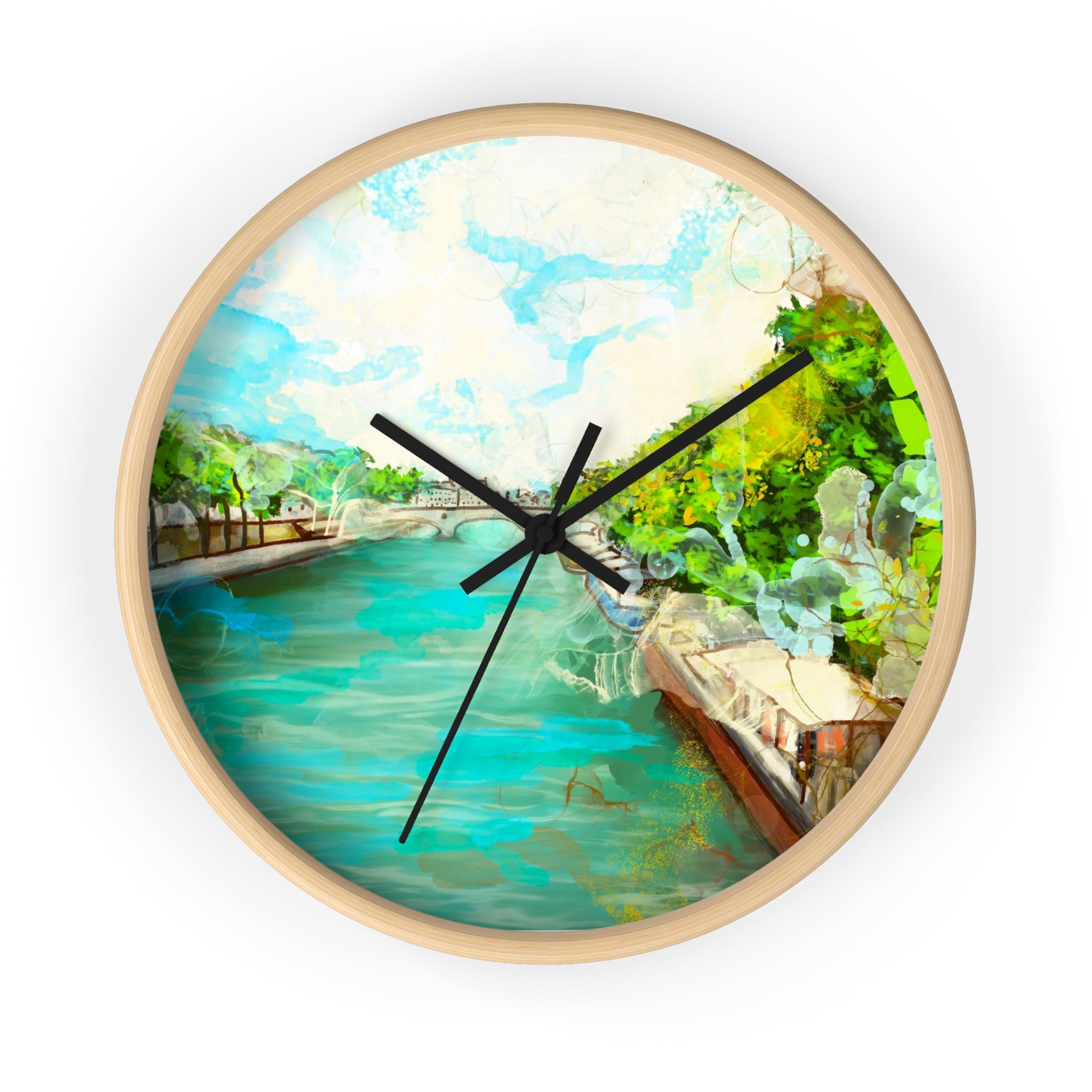 A little Stroll along the Seine Wall clock