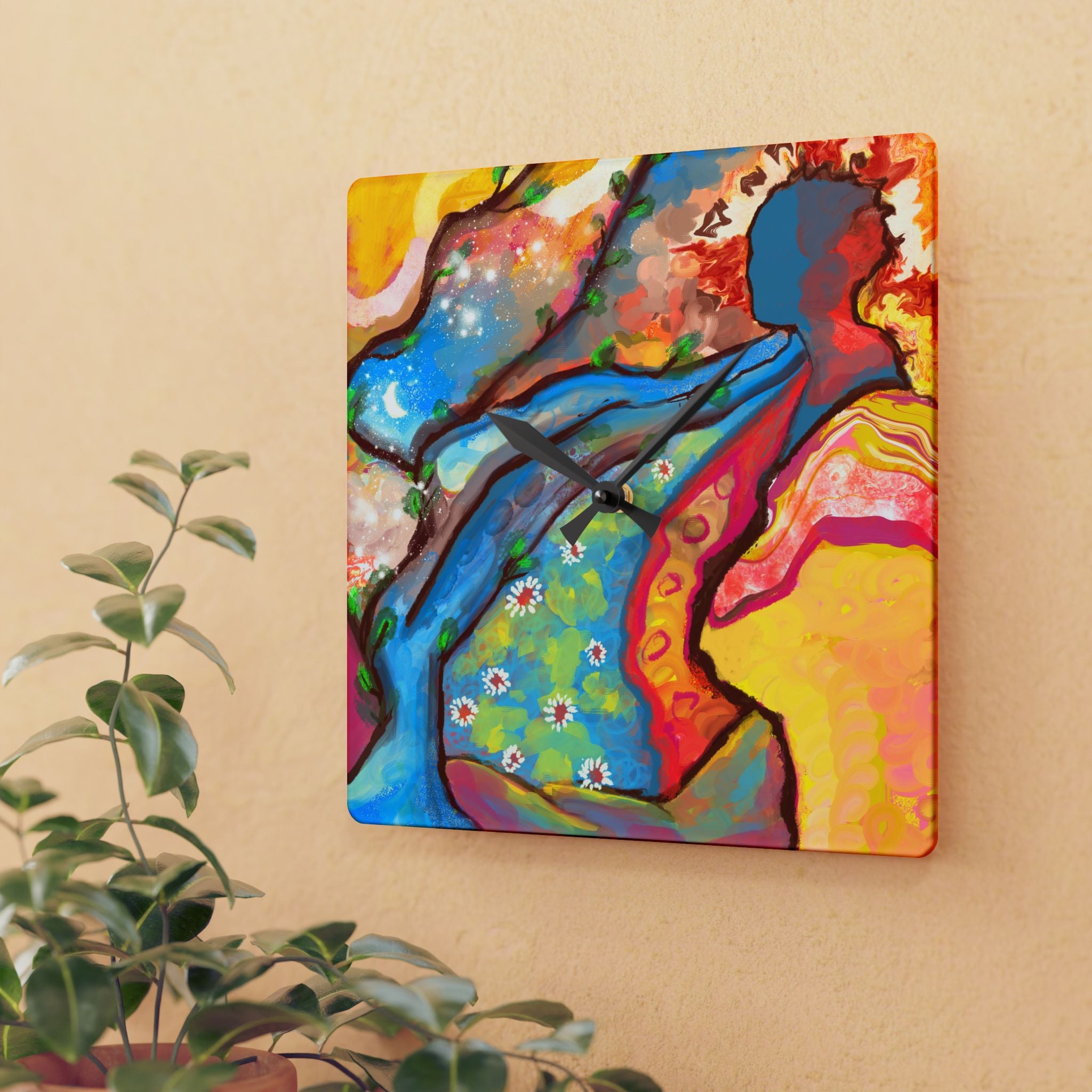 Acrylic Wall Clock - Magical Tree