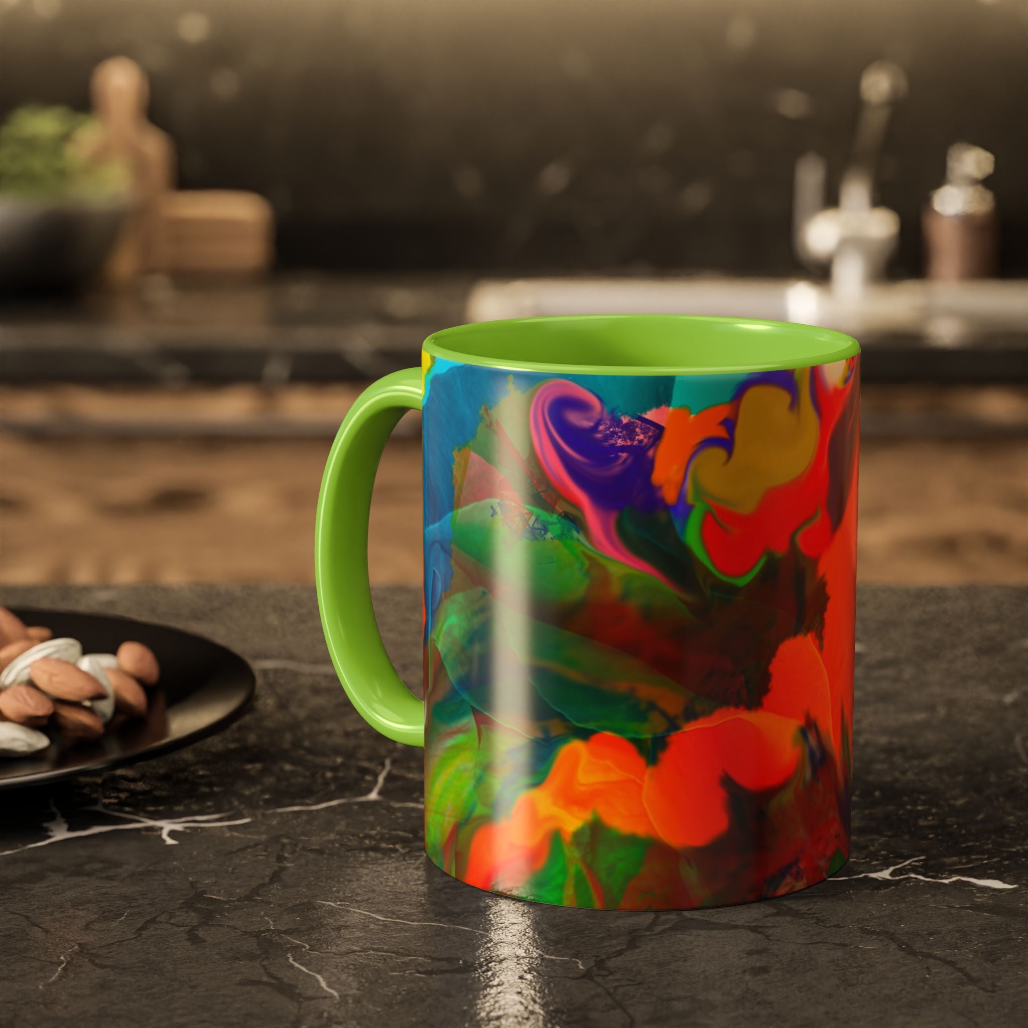Boho  Color Flow Ceramic Mug (11oz & 15oz)