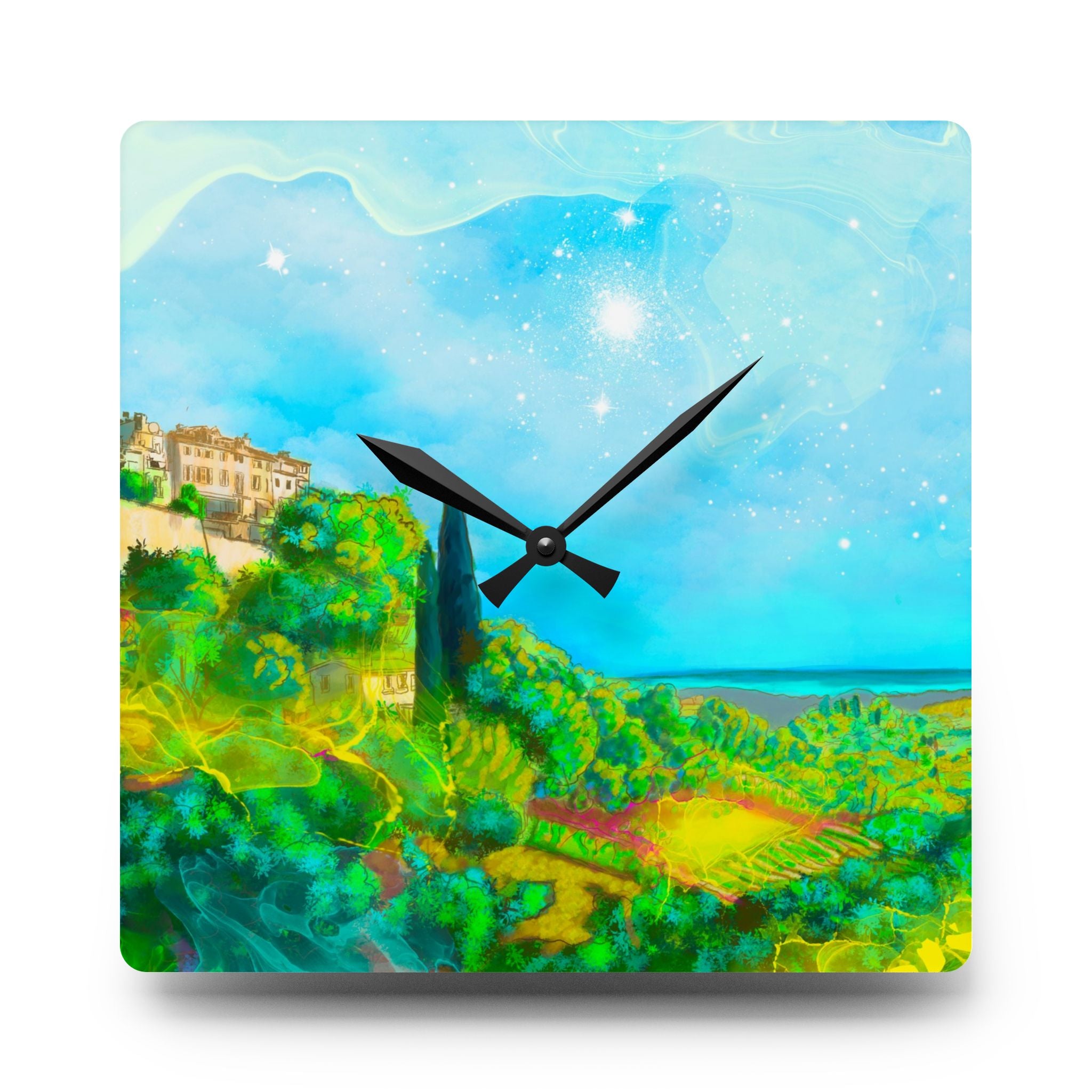 Acrylic Wall Clock - Saint Paul de Vence