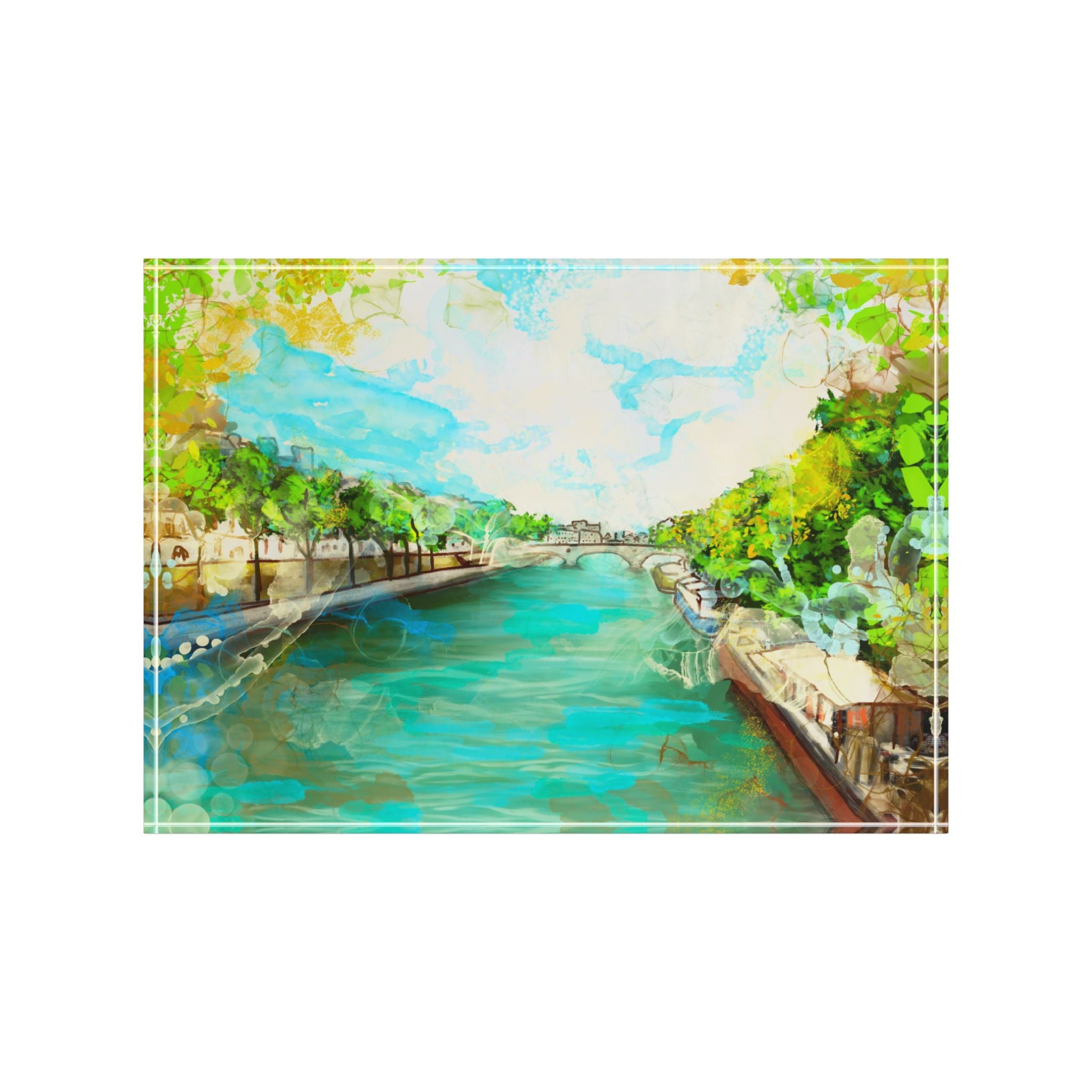 A little Stroll along the Seine Acrylic Block