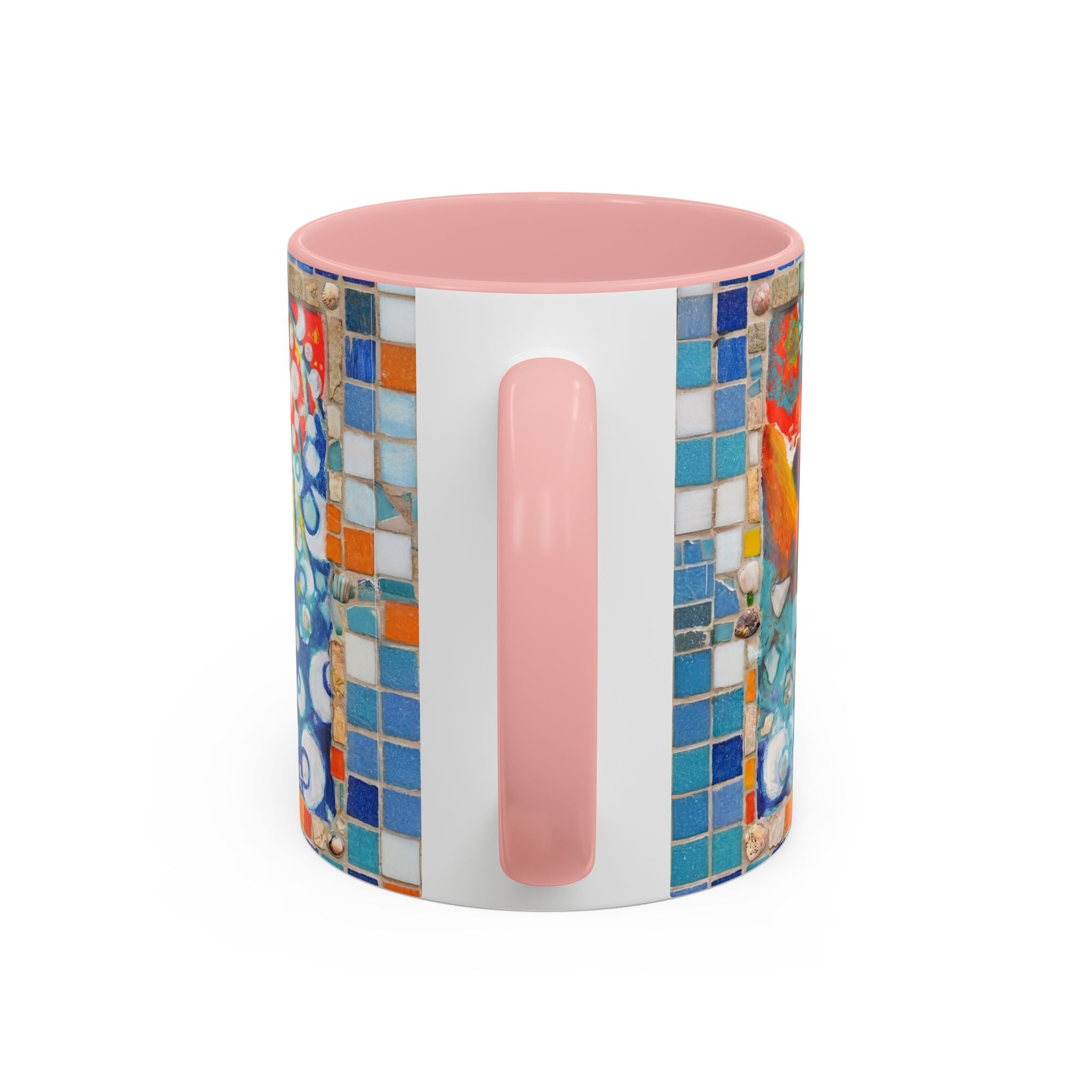 Ocean Sunrise Art Coffee Mug — Colorful Waves Accent Ceramic Mug (11/15oz)