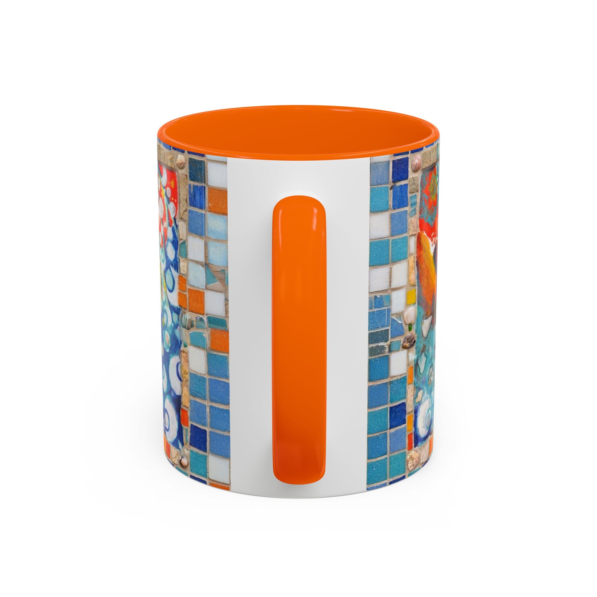 Ocean Sunrise Art Coffee Mug — Colorful Waves Accent Ceramic Mug (11/15oz)