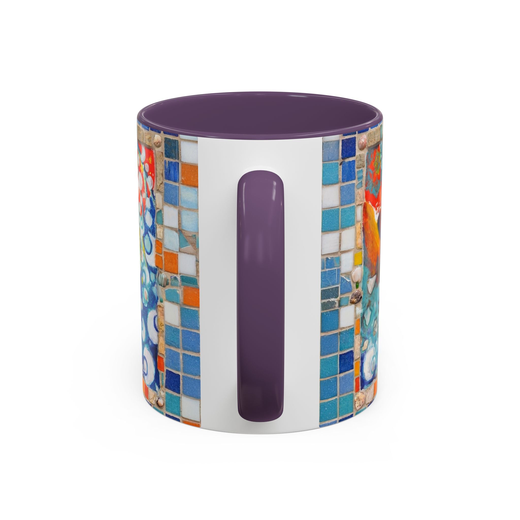 Ocean Sunrise Art Coffee Mug — Colorful Waves Accent Ceramic Mug (11/15oz)