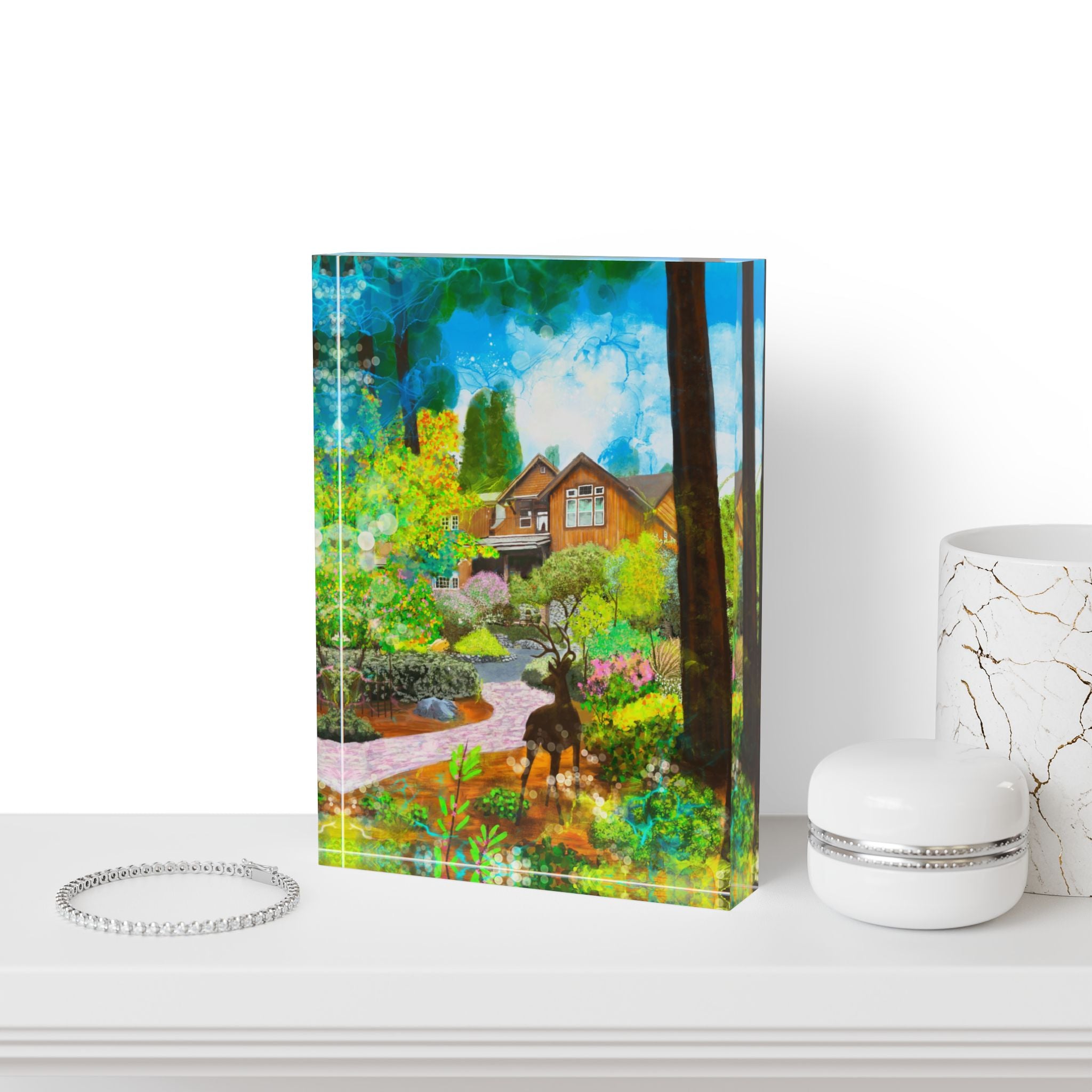 Sunrise in the Forest Acrylic Block