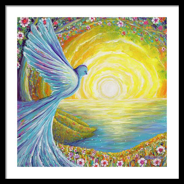 Bird of light - Framed Print