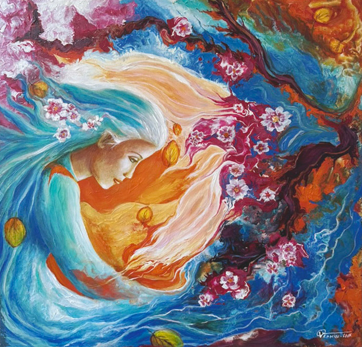 MEDITATION EMBELLISHED FINE ART PRINT ON CANVAS - NOT AVAILABLE
