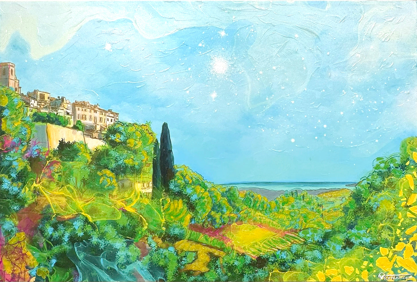UNDER THE SUN IN PROVENCE EMBELLISHED FINE ART PRINT ON CANVAS -  NOT AVAILABLE