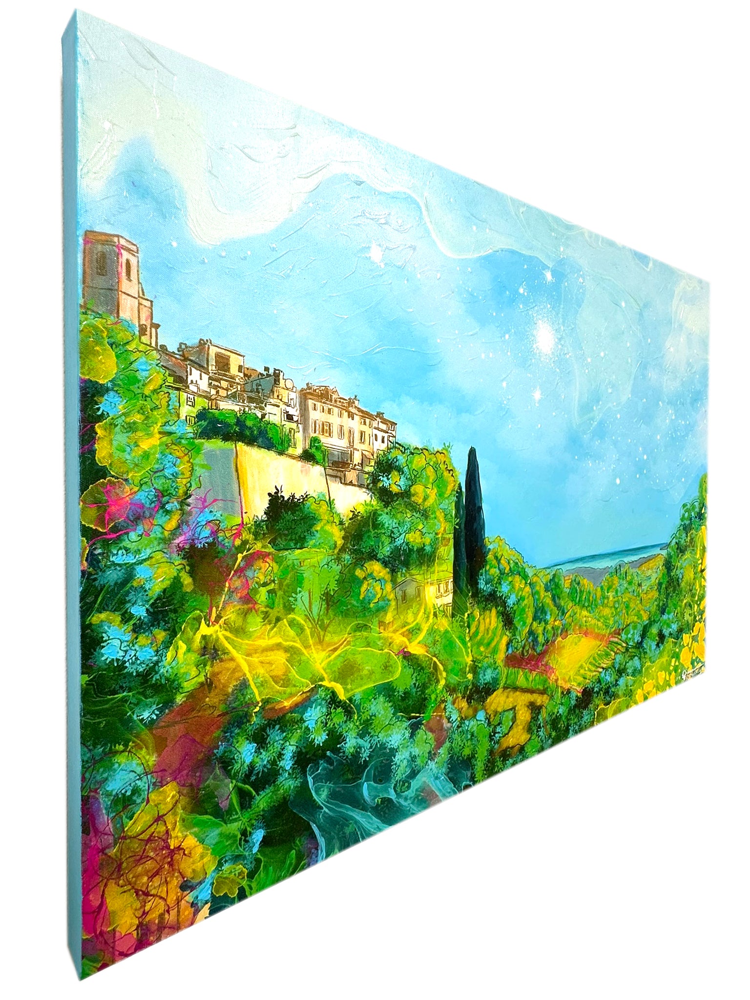 UNDER THE SUN IN PROVENCE EMBELLISHED FINE ART PRINT ON CANVAS