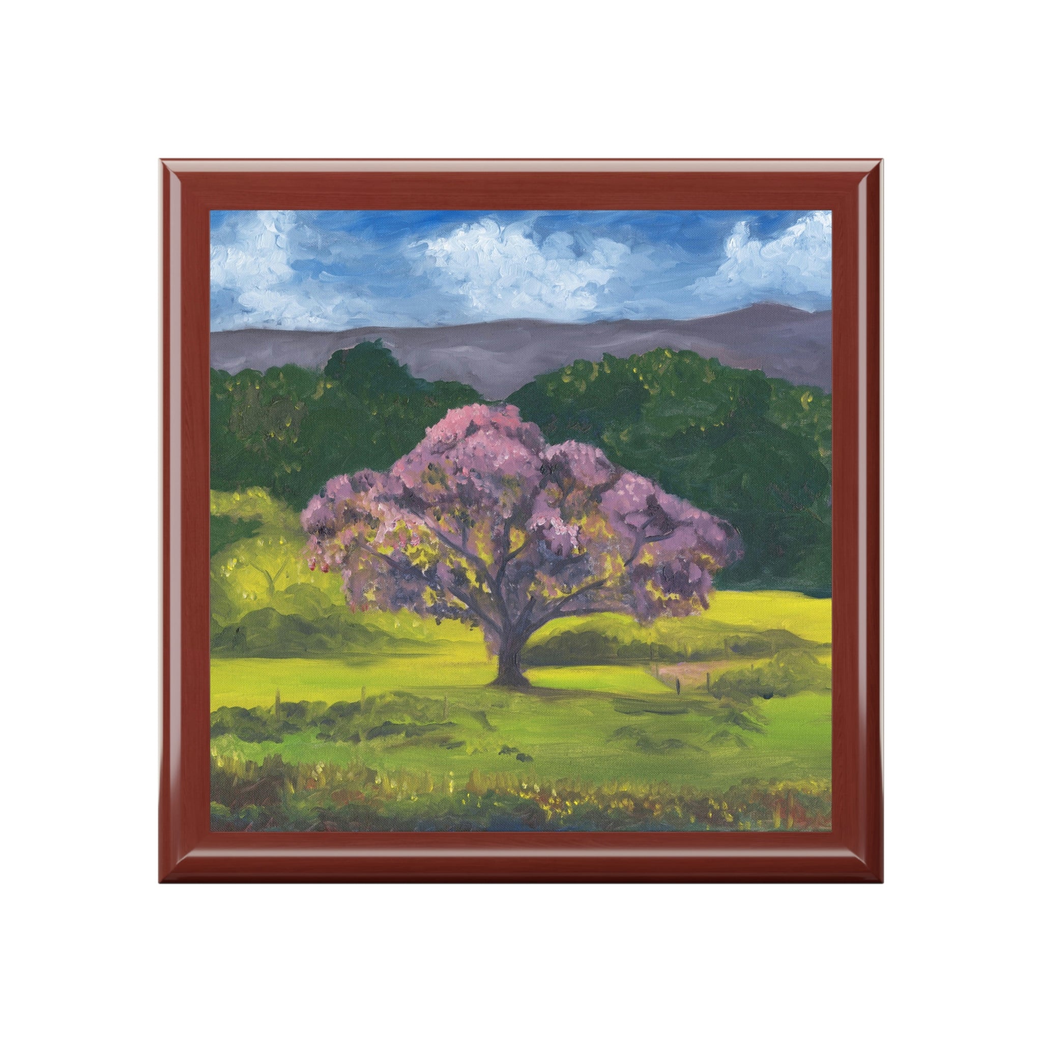 Tree in field Jewelry Box